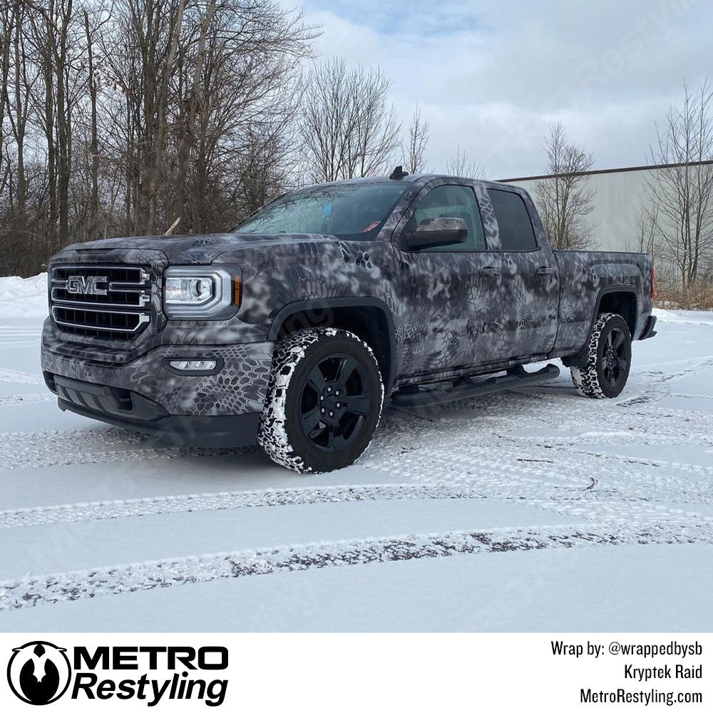 Kryptek Black Truck Wrap