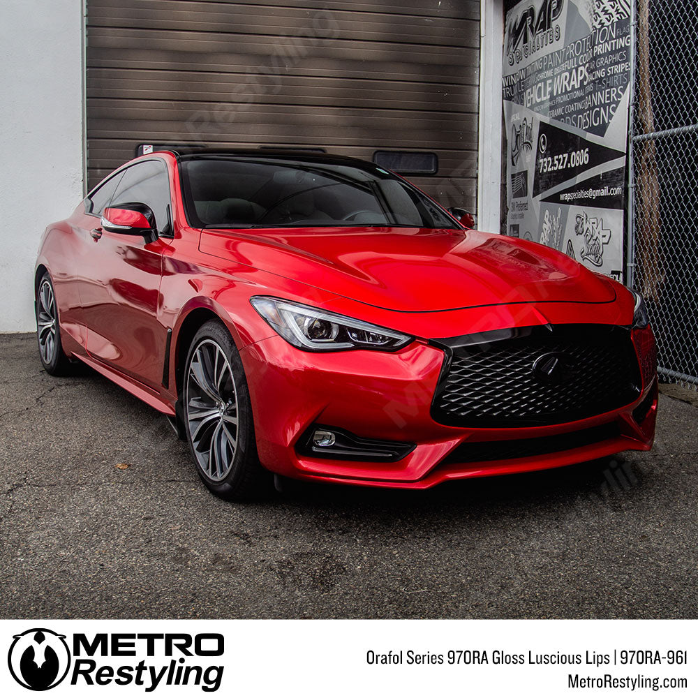 Red Infiniti Vinyl Car Wrap