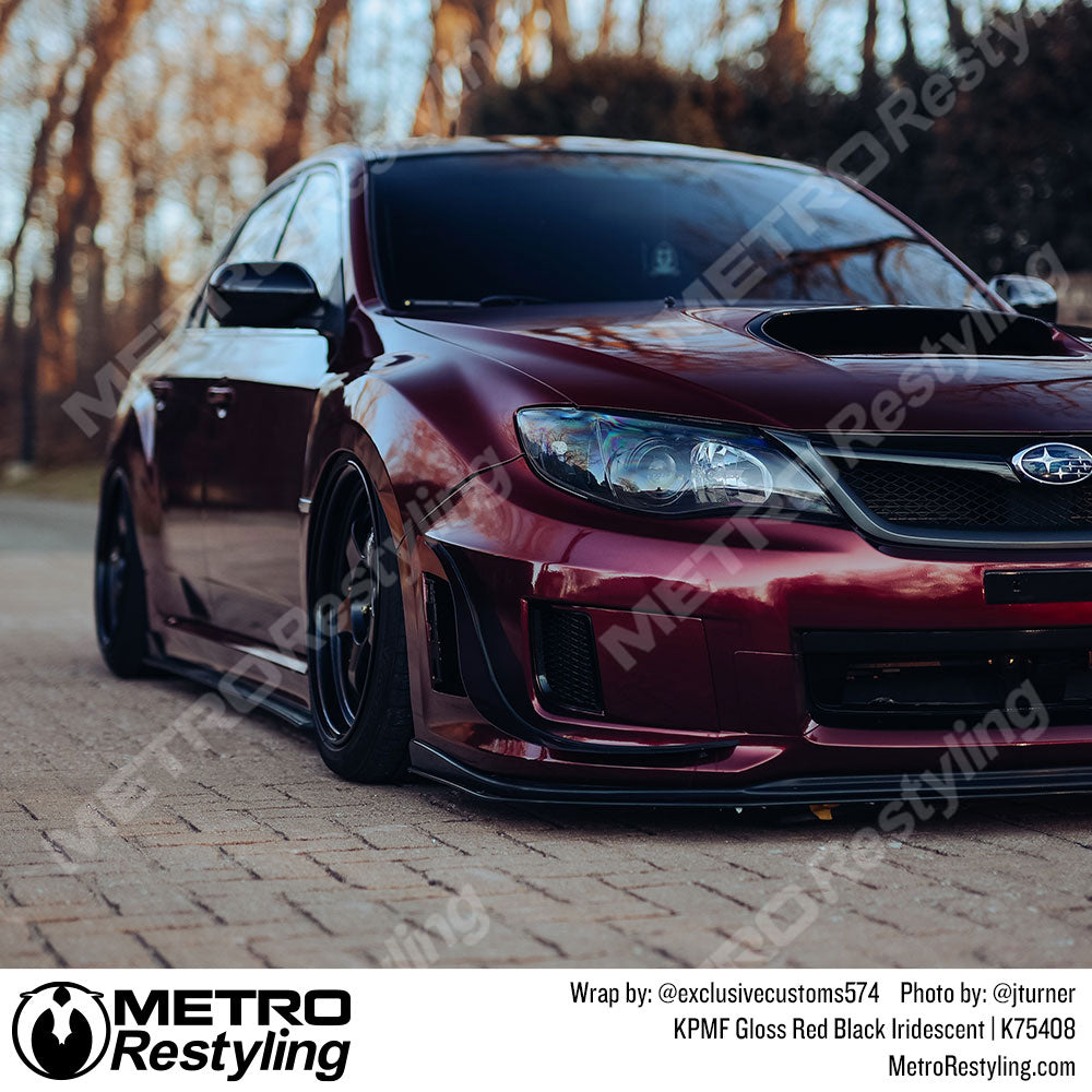 red black subaru wrap