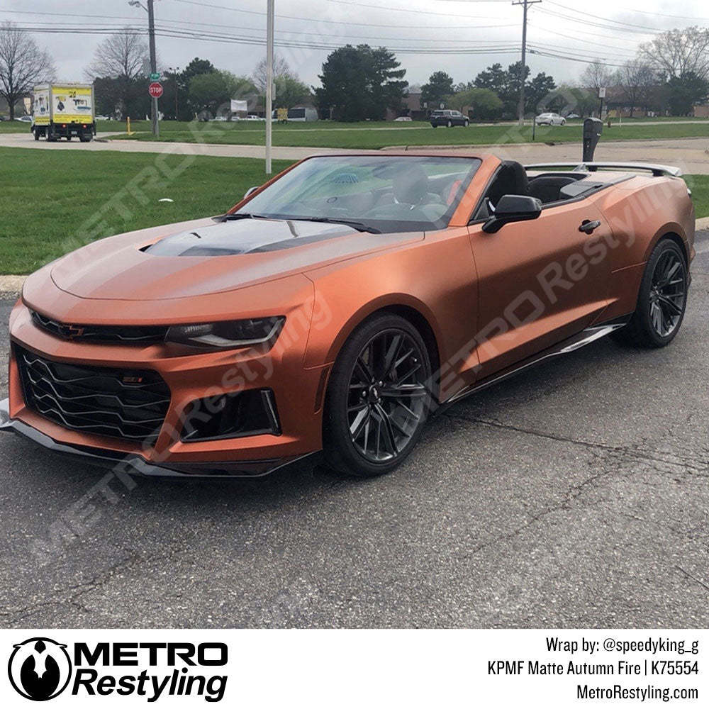 Camaro matte autumn wrap