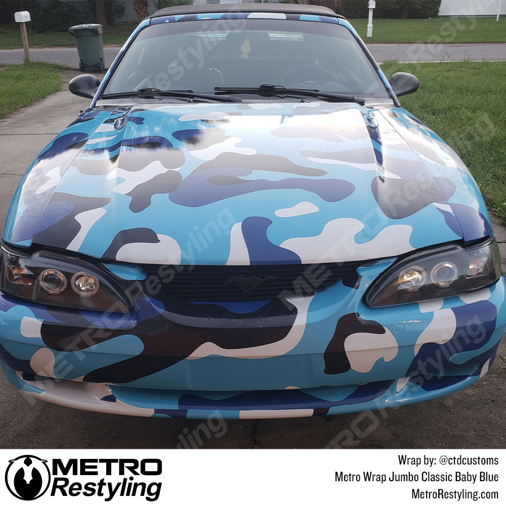 Metro Wrap Jumbo Classic Baby Blue Camouflage