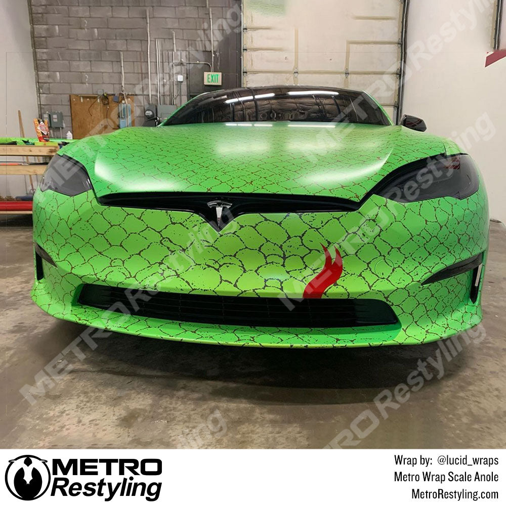 Metro Wrap Scale Anole Tesla Camo