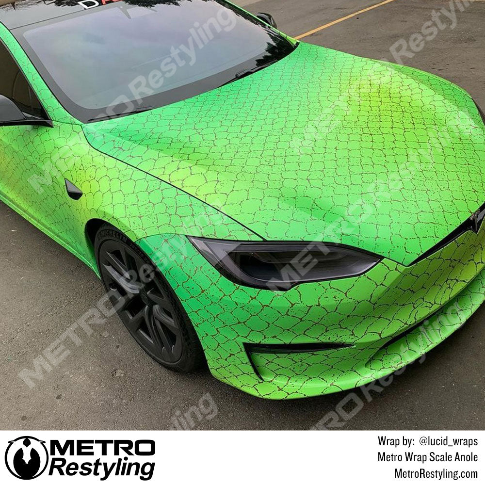Metro Wrap Scale Anole Camo tesla wrap