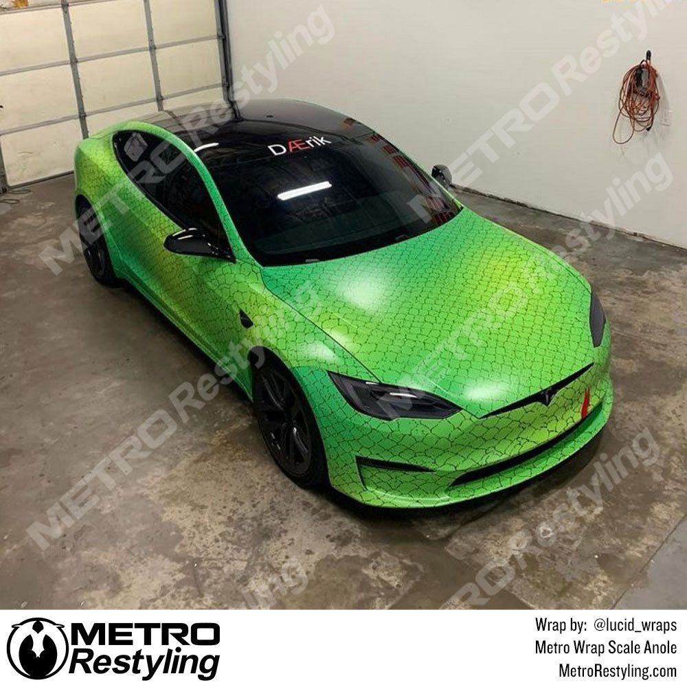 Metro Wrap Scale Anole Camo tesla wrap