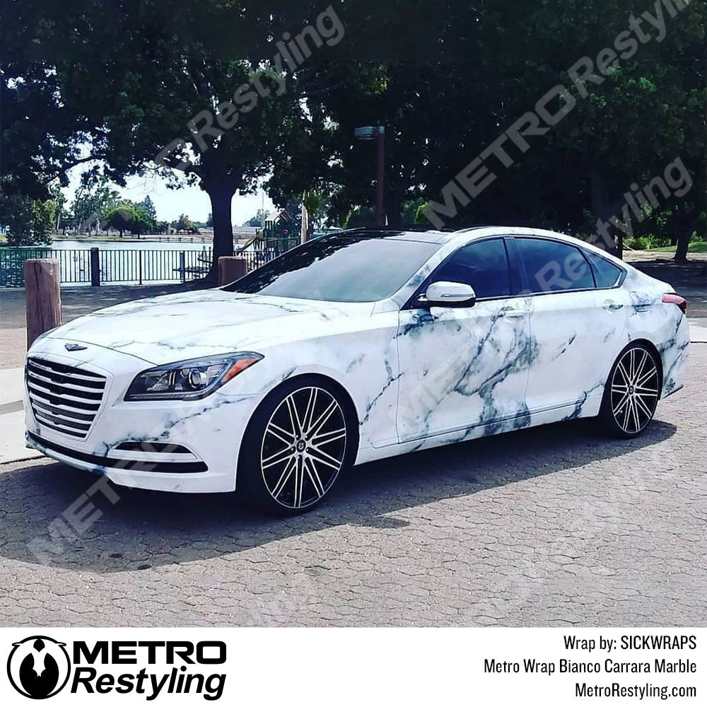 Metro Wrap Bianco Carrara Marble Bentley wrap