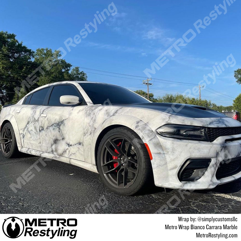 Metro Wrap Bianco Carrara Marble dodge wrap
