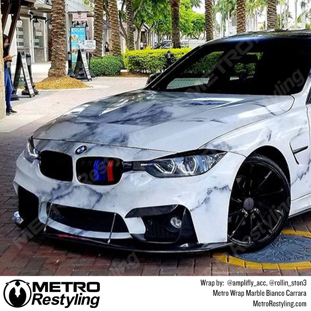 Bianco Carrara BMW Wrap