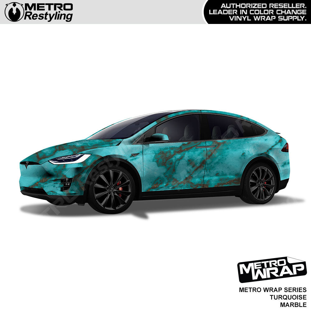 Metro Wrap Turquoise Marble Vinyl Film