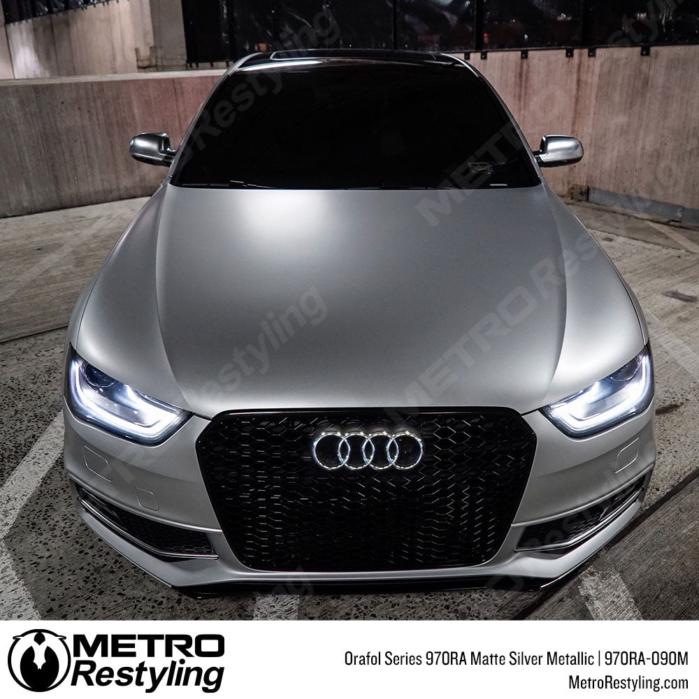 Matte Silver Metallic Audi Wrap