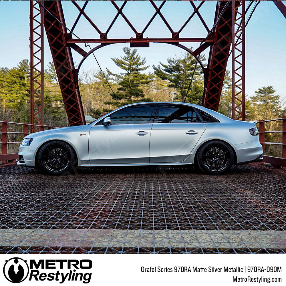 Silver Metallic Car Wrap