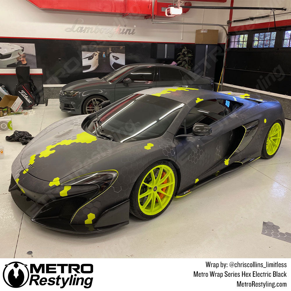 Metro Wrap Hex Electric Black Camo