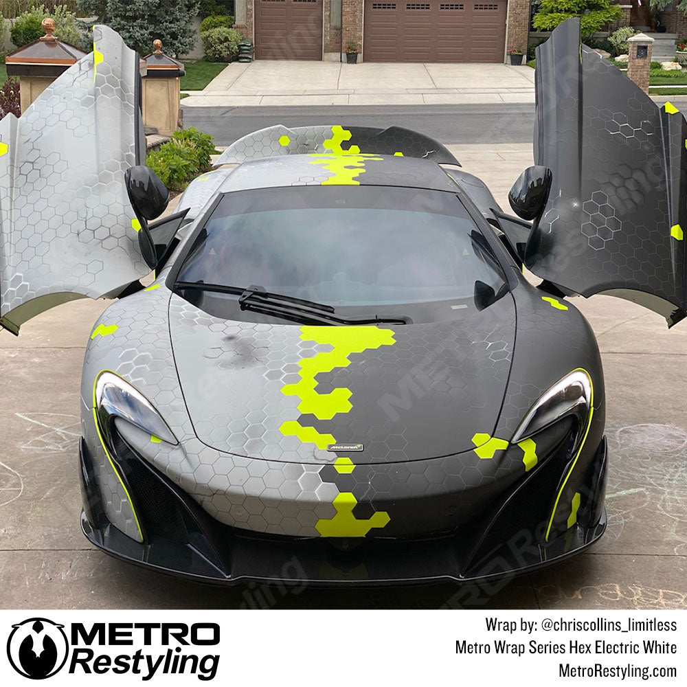 Metro Wrap Hex Electric White Camo
