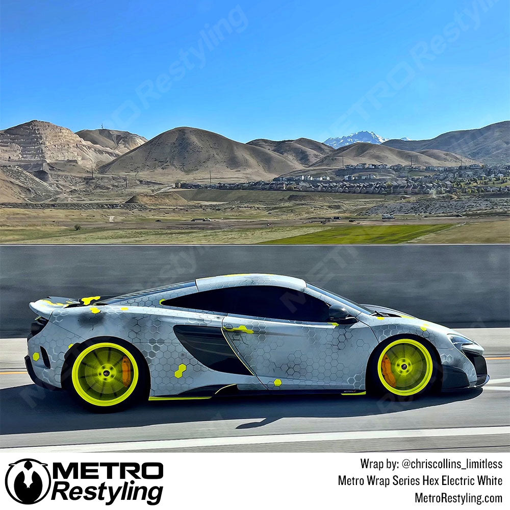 Metro Wrap Hex Electric White Camo