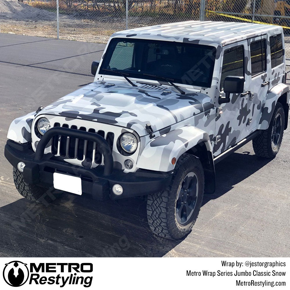 Metro Wrap Jumbo Classic Snow Camouflage jeep wrap