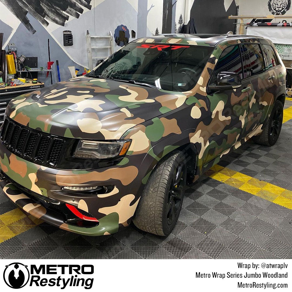 Woodland Jeep camo wrap