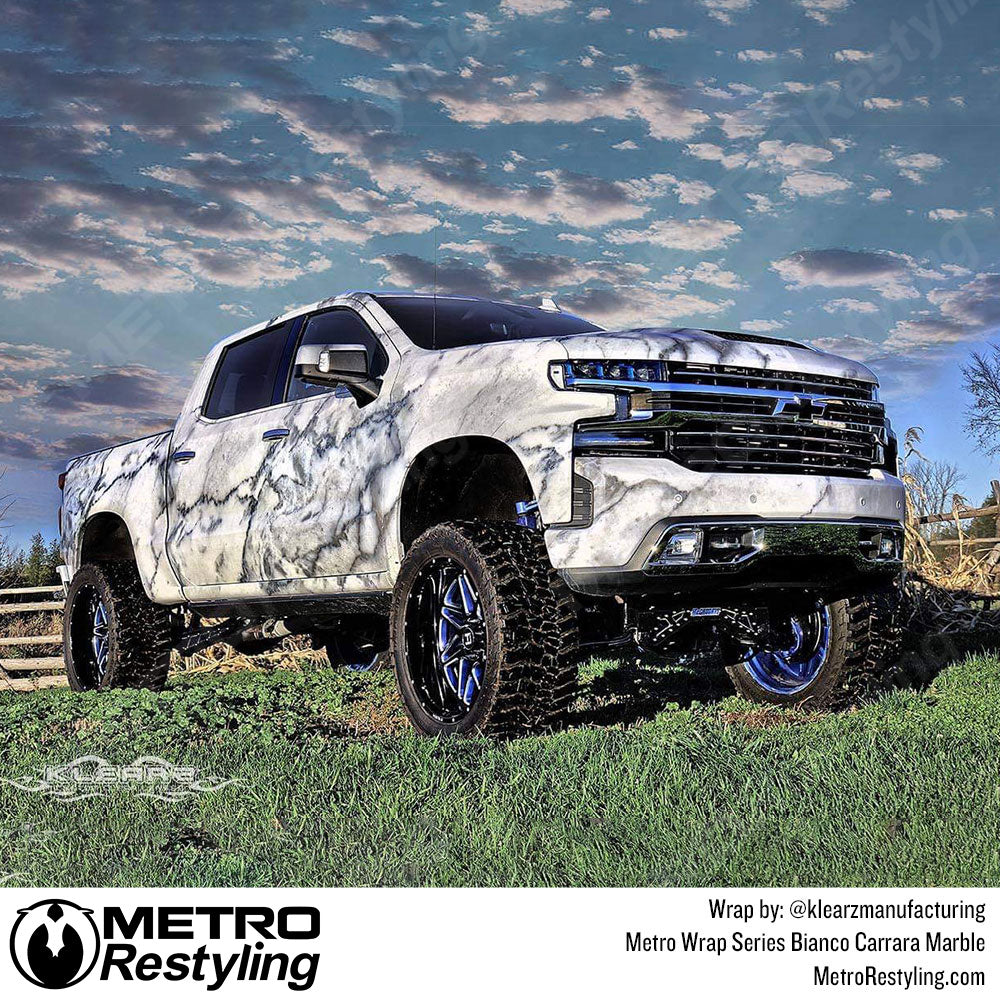 Metro Wrap Bianco Carrara Marble truck wrap