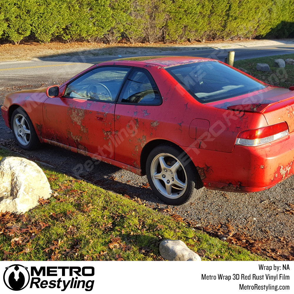 Metro Wrap 3D Red Rust Vinyl Film
