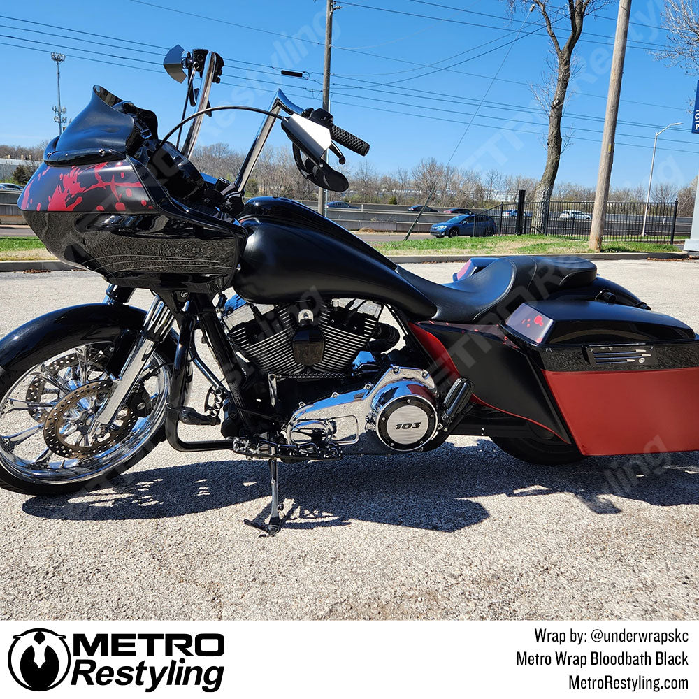 bloodbath black harley davidson wrap