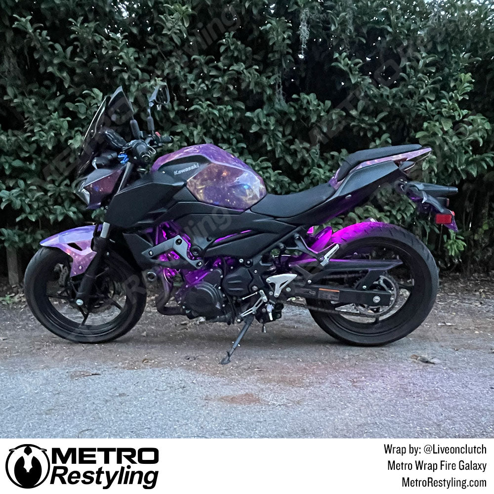 Fire Galaxy Motorcycle Wrap