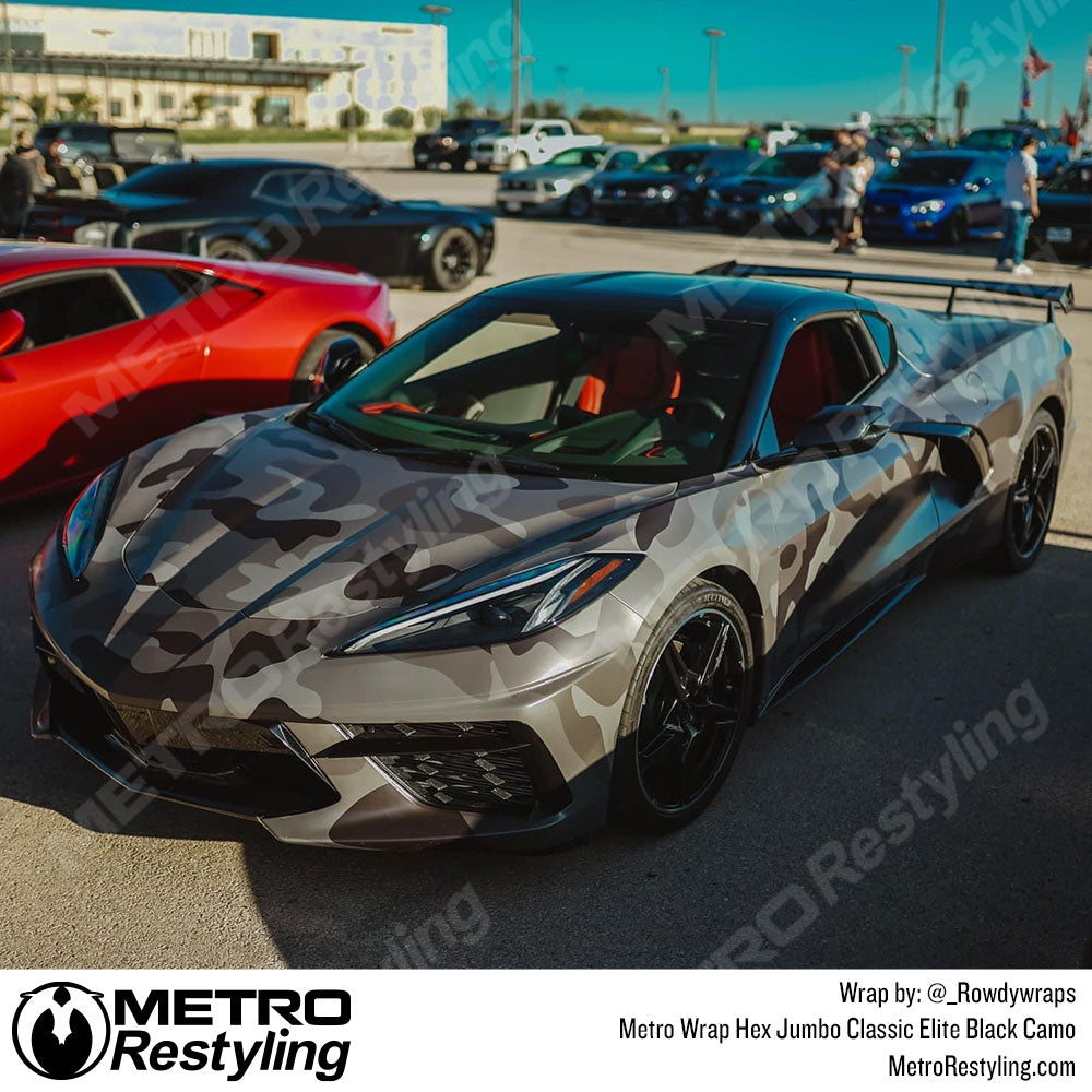 Jumbo Elite Black Camo Wrap