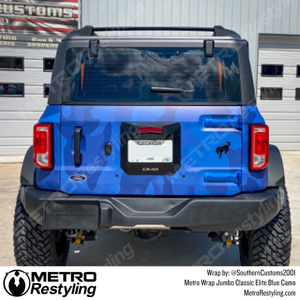 Ford Bronco Blue Camo Vinyl