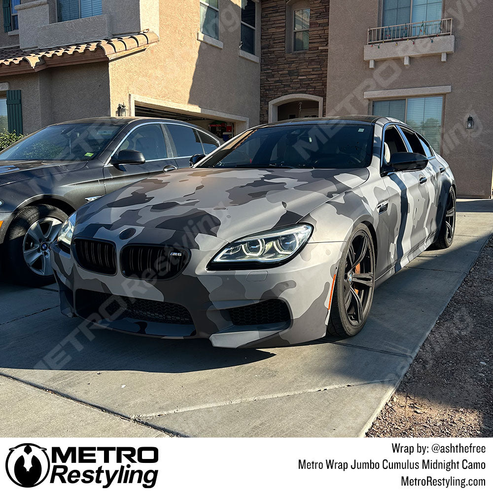 cumulus black camo bmw m6 wrap