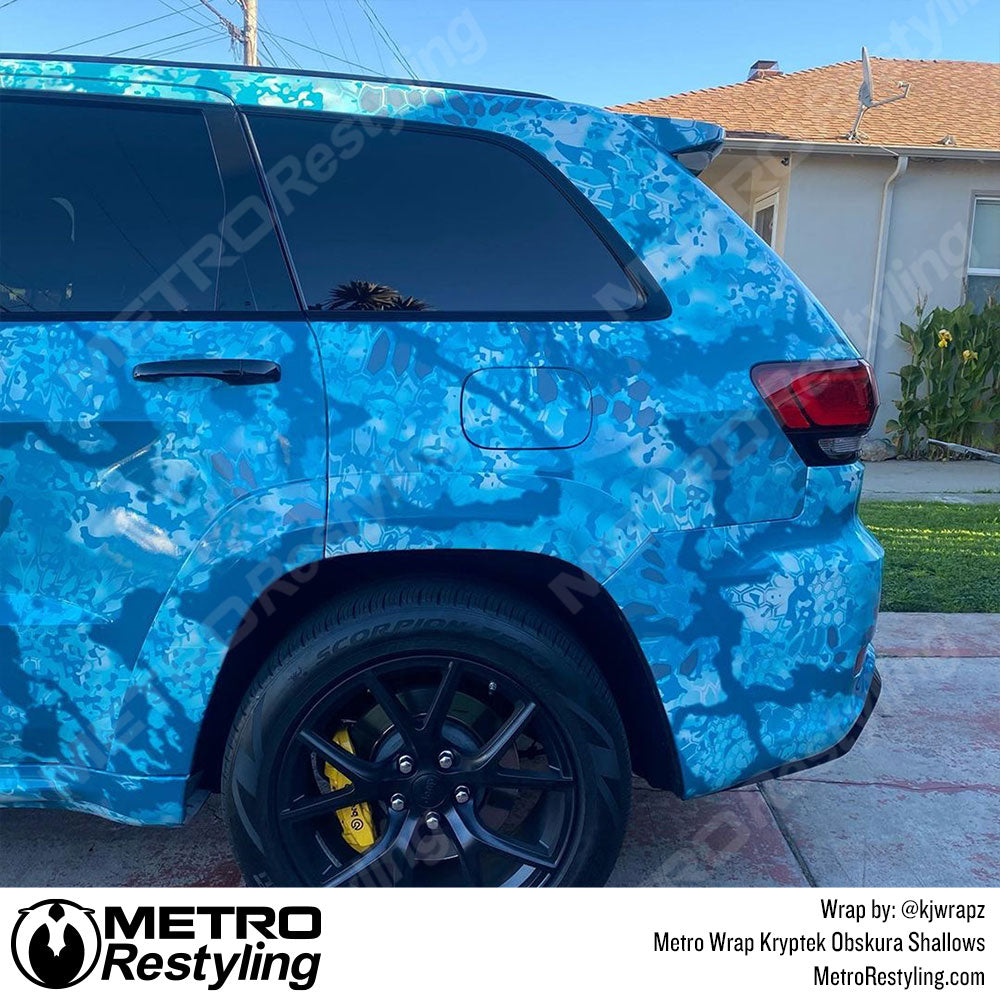 Blue Kryptek Camo Jeep Vinyl Wrap