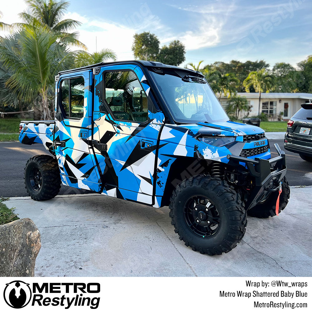 ATV Blue Camo Vinyl Wrap