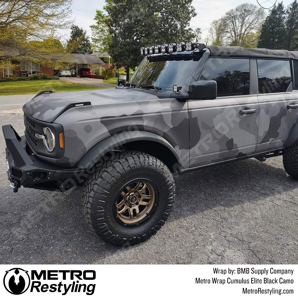 Elite Black Ford Bronco Camo Wrap