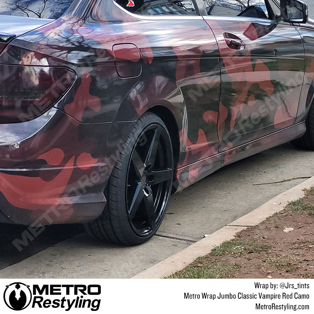 Mercedes Benz Red Car Wrap