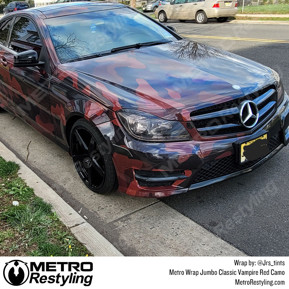 Mercedes Benz Vampire Red Car Wrap