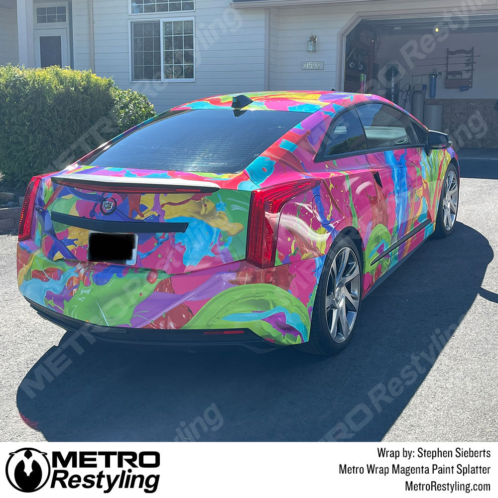 Colorful Cadillac Custom Wrap