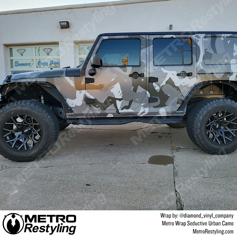 seductive camo jeep wrangler wrap