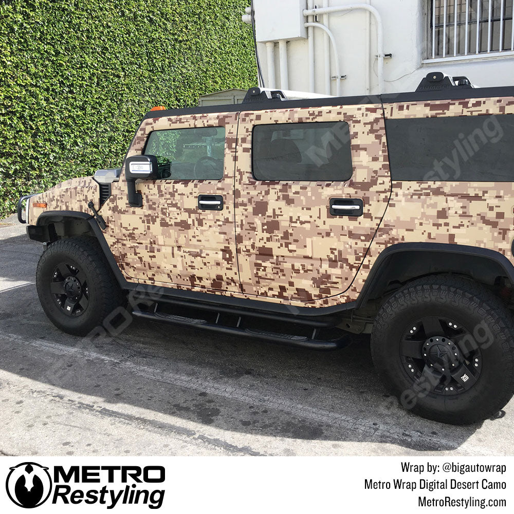 digital desert camo hummer wrap