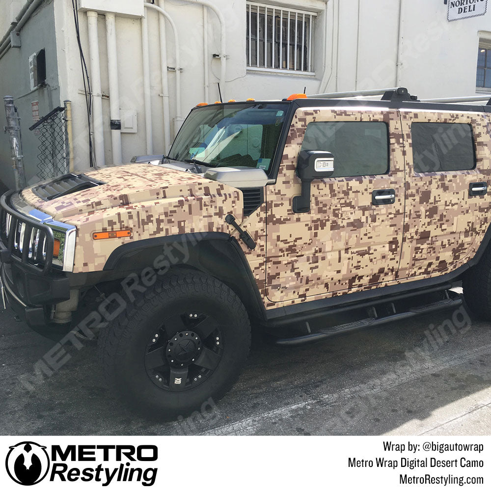 desert camo hummer vinyl wrap