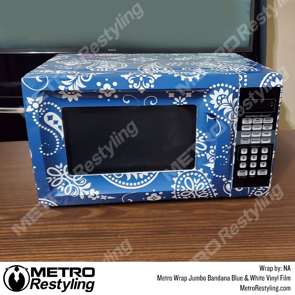 Metro Wrap Jumbo Bandana Blue White