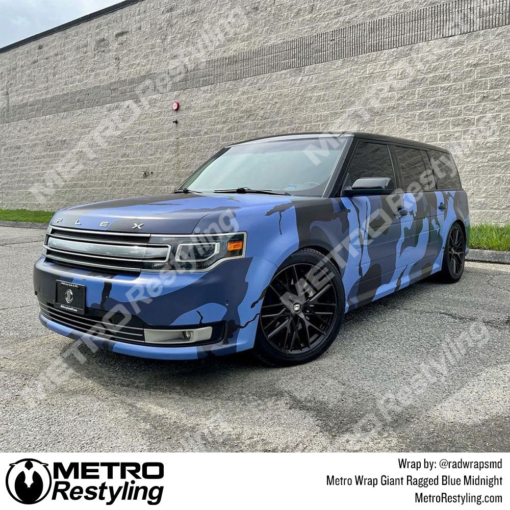 blue camo ford vinyl wrap