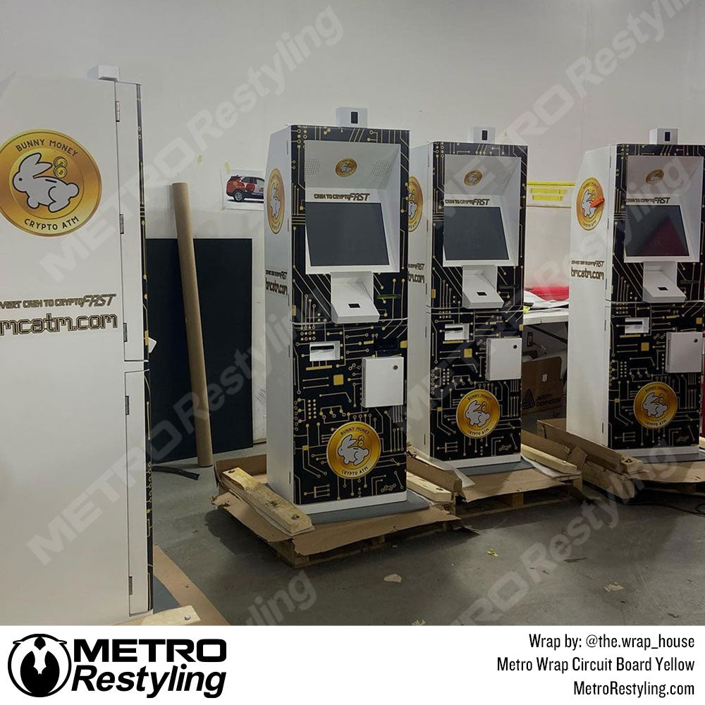 Arcade Machine Yellow Circuit Board Wrap