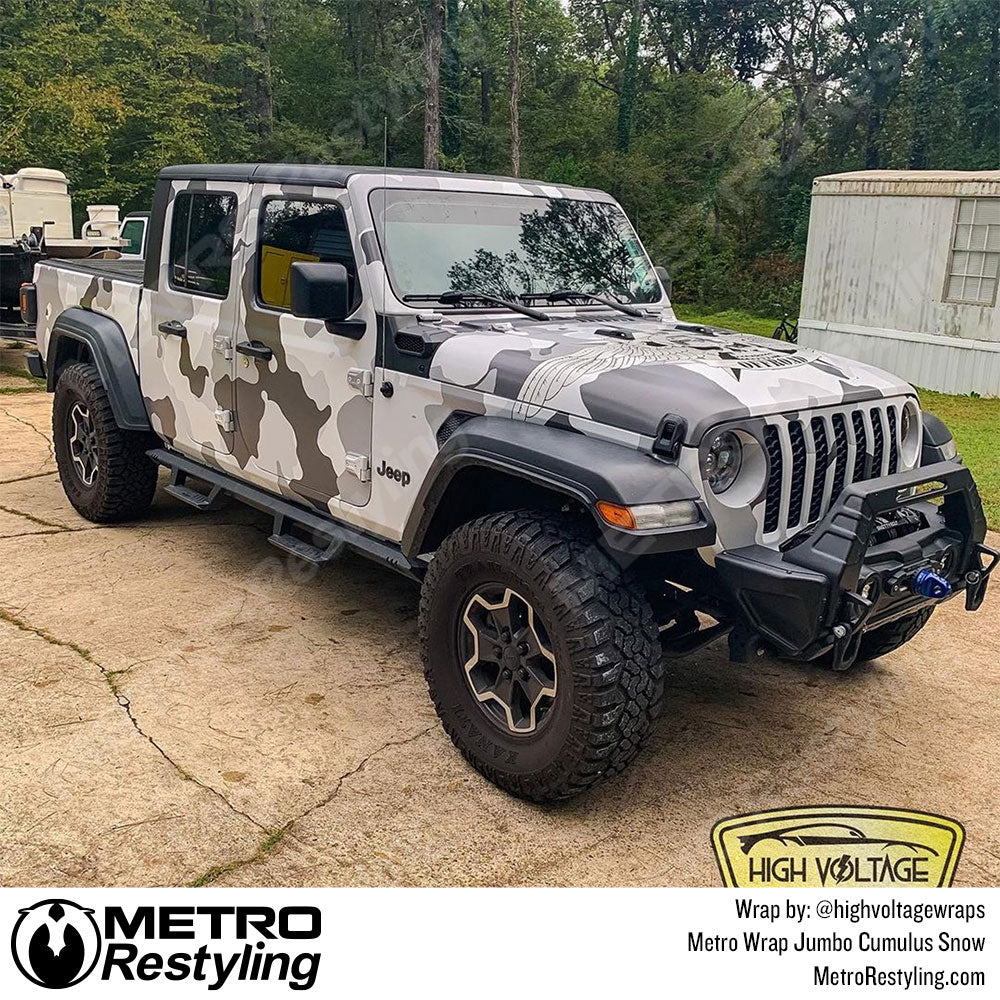 Jeep Camo Snow Wrapped