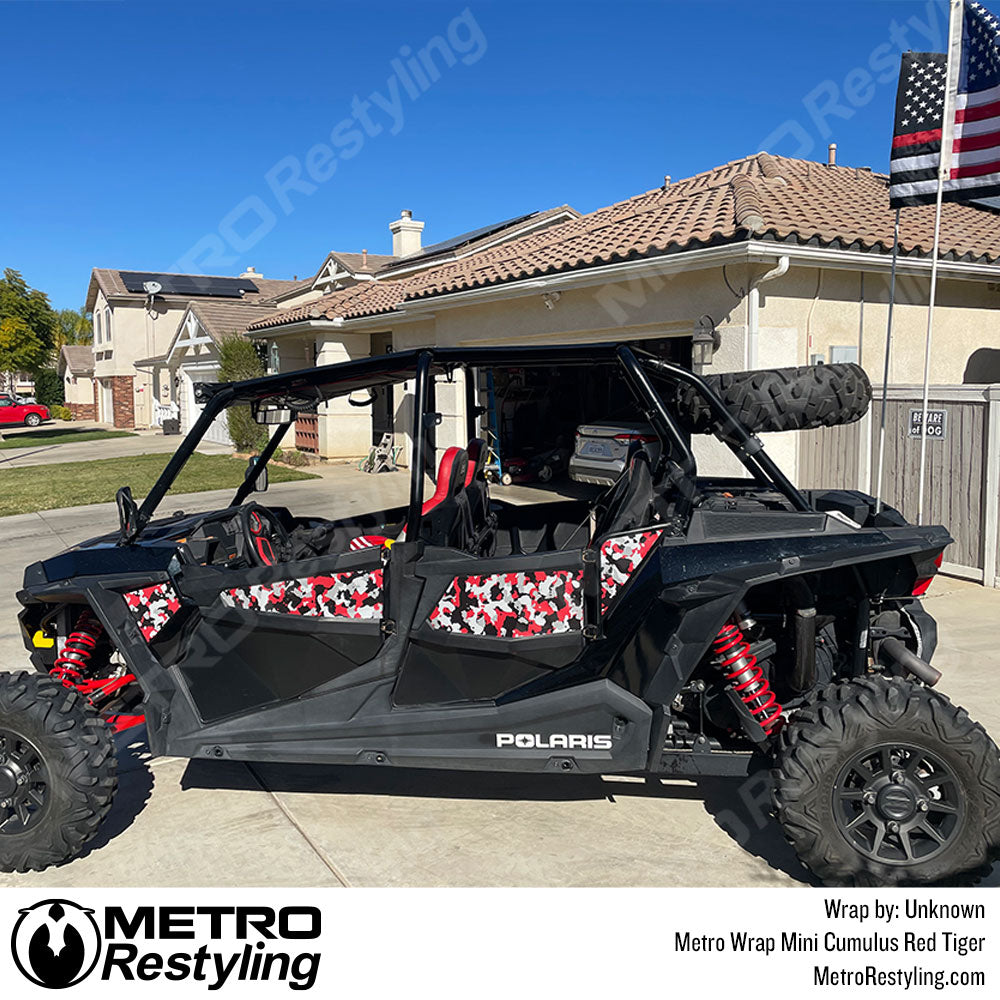 ATV with Red Camo Vinyl Wrap