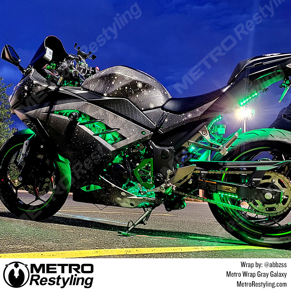 Gray Space Motorcycle Wrap