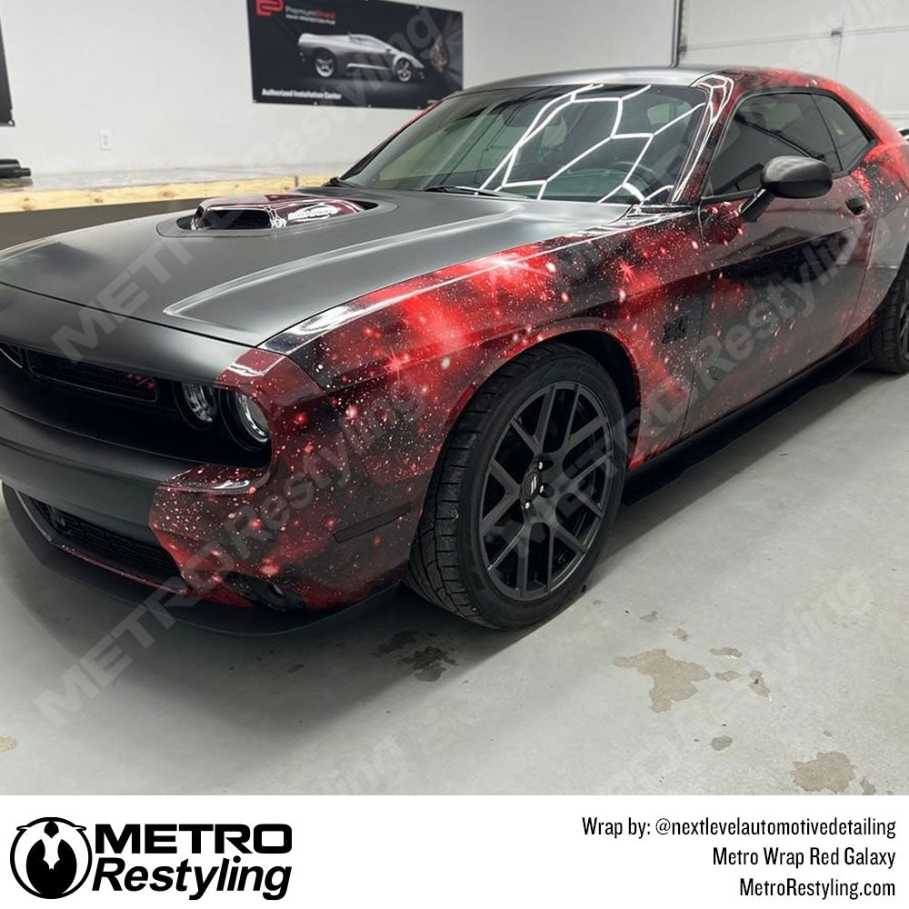 Galaxy Red Dodge Wrap