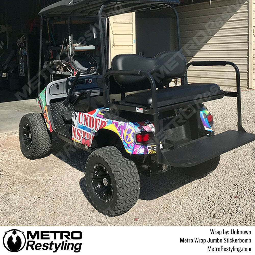 Golf Cart Sticker Bomb Wrap