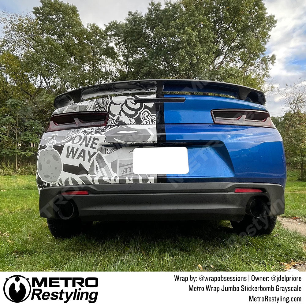 Sticker Bomb Grayscale Wrap