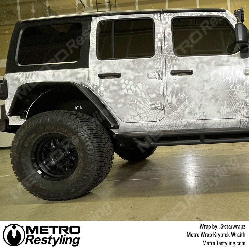Jeep White Camo Wrap
