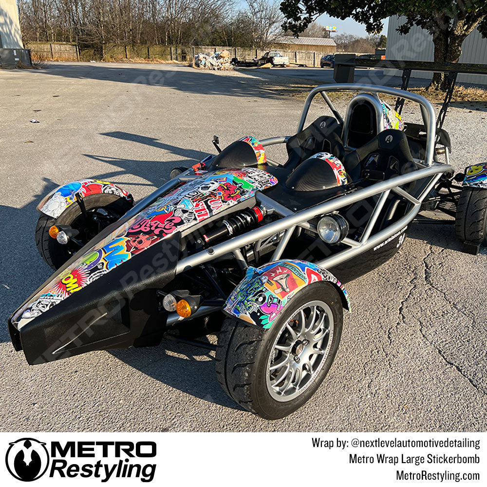 Race Car Sticker Bomb
