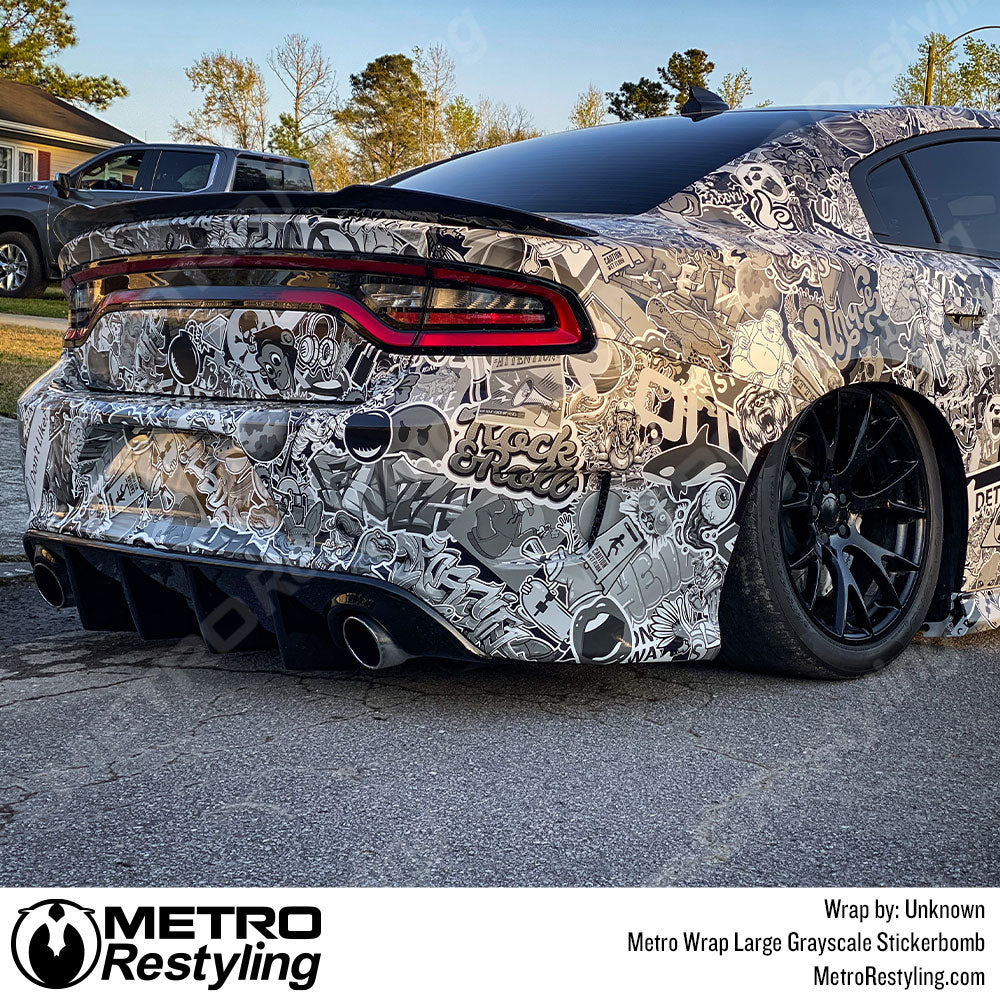 Grayscale Sticker bomb