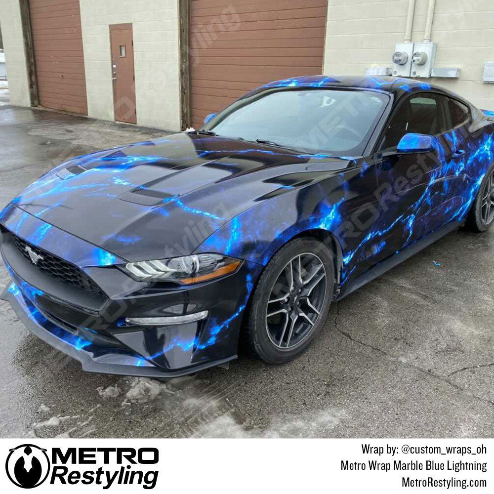 marble blue lighting ford wrap