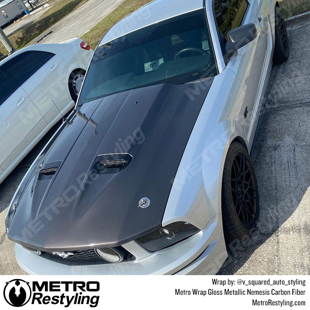 Metallic Nemesis Carbon Fiber Car Wrap