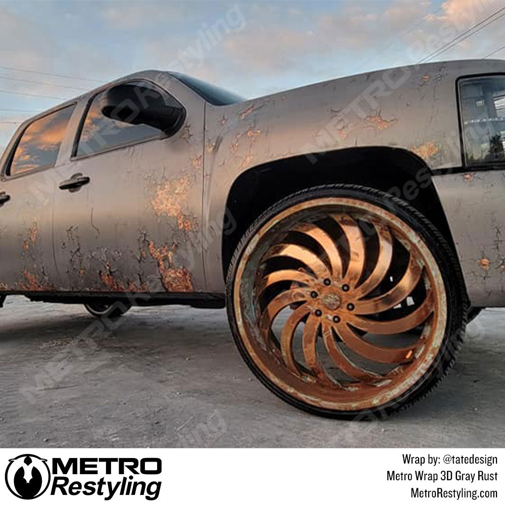 Metro Wrap 3D Gray Rust wrap